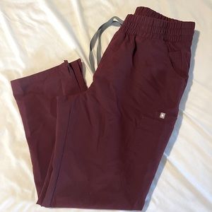 Figs high waist Zola scrub bottoms, burgundy LP